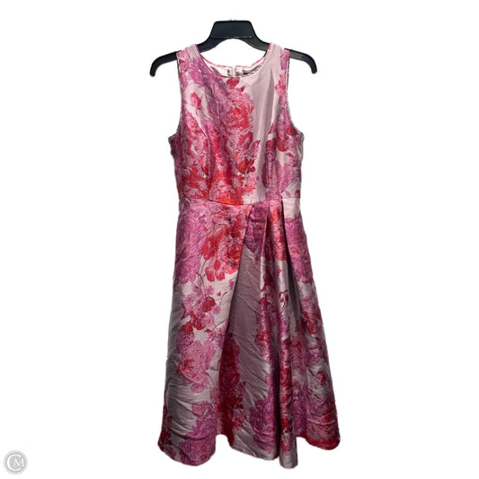 Dress Party Midi By White House Black Market In Pink & Purple, Size: 4
