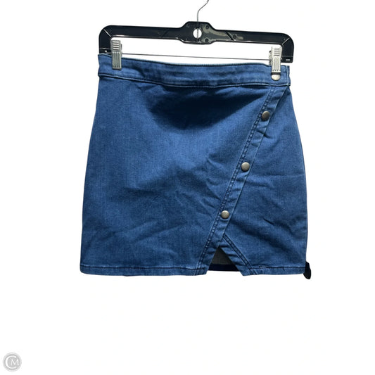 Skirt Mini & Short By Free People In Blue Denim, Size: 8