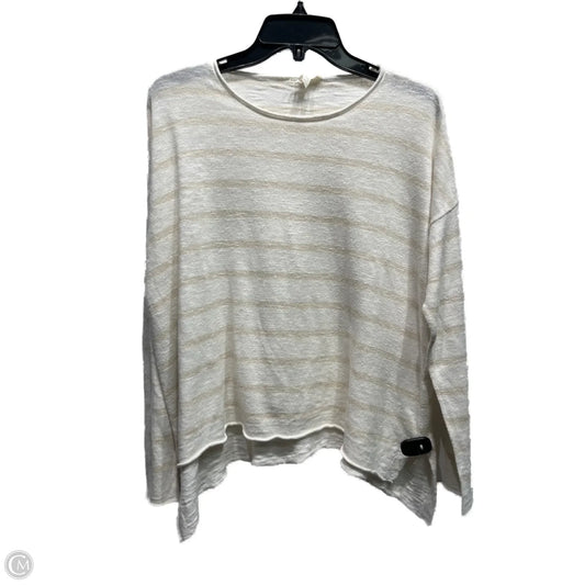 Top Long Sleeve By Eileen Fisher In Cream, Size: Xs