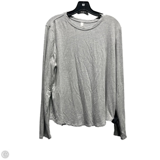 Athletic Top Long Sleeve Crewneck By Lululemon In Grey, Size: M