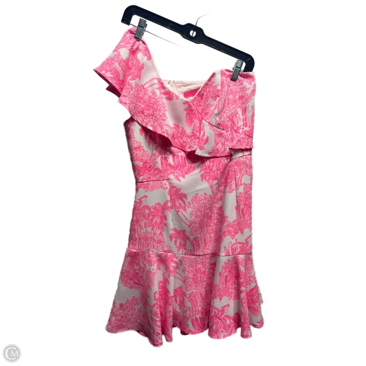 Romper Designer By Lilly Pulitzer In Pink & White, Size: 4