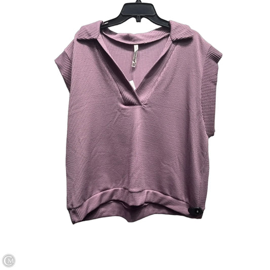 Top Short Sleeve By FORGOTTEN GRACE In Purple, Size: 2x