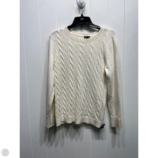Sweater By Talbots In Blue & Cream, Size: Lp