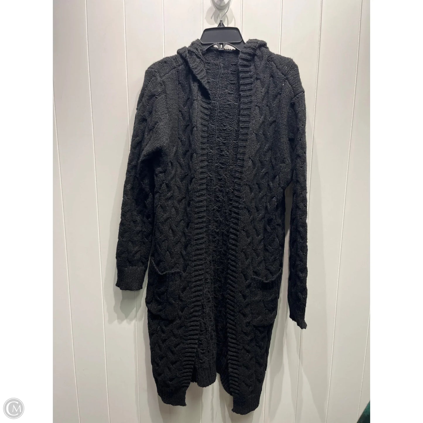 Sweater Cardigan By Clothes Mentor In Black, Size: M