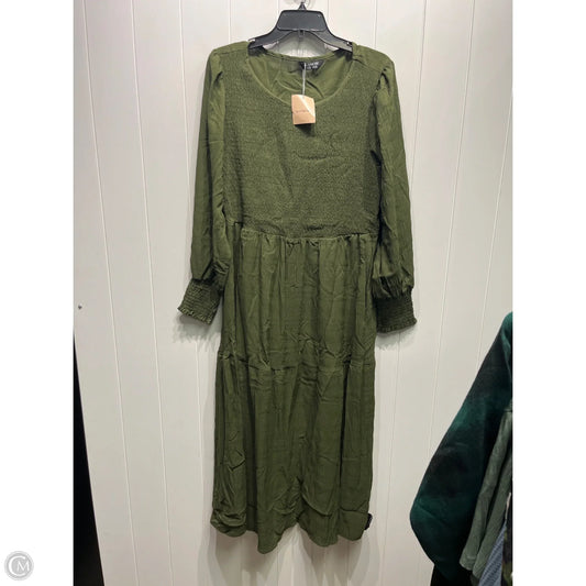 Dress Casual Midi By Bloomchic In Green, Size: 14