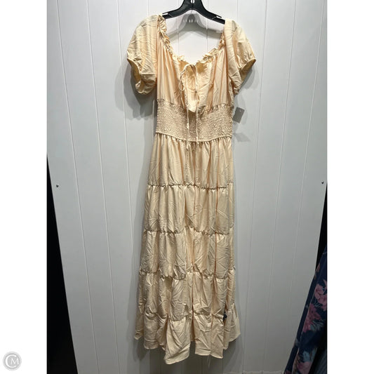 Dress Casual Maxi By Clothes Mentor In Tan, Size: Xl