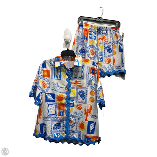 Shorts Set By Sunday Up In Blue & Orange, Size: L