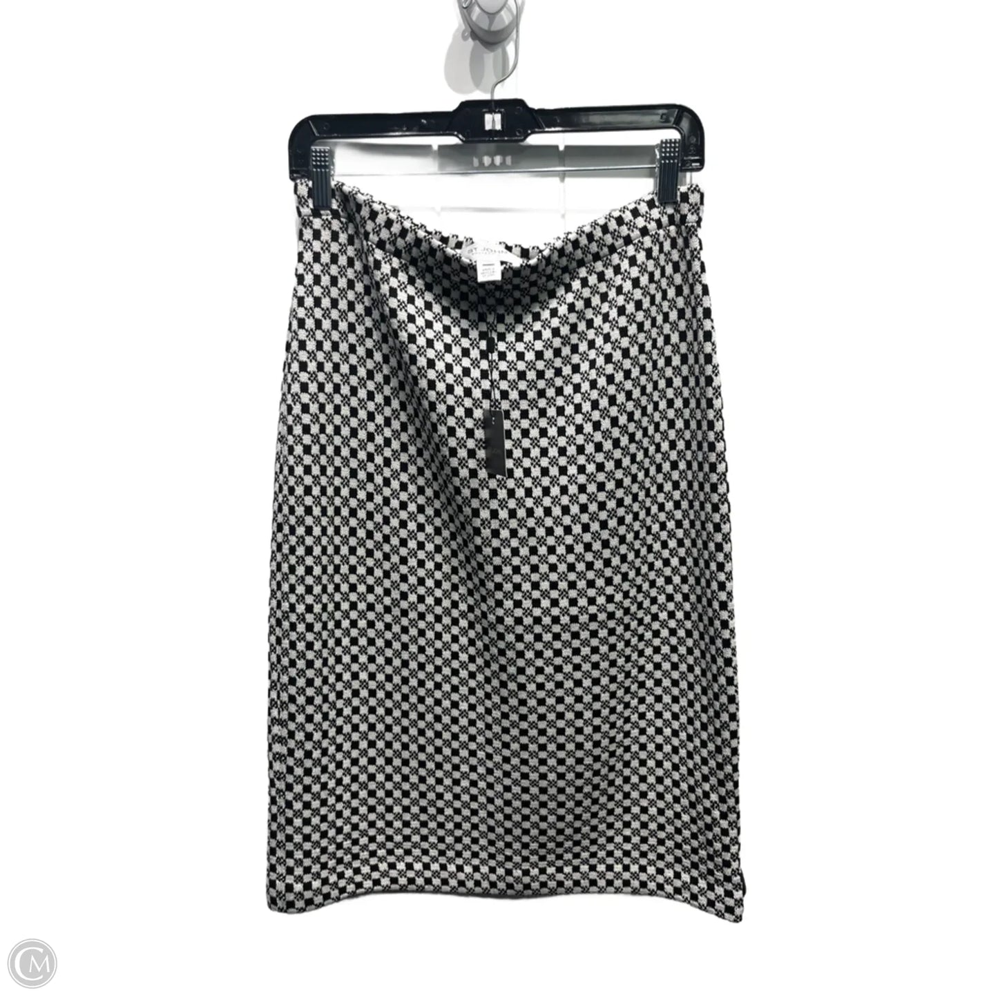 Skirt Luxury Designer By St John Collection In Black & White, Size: M