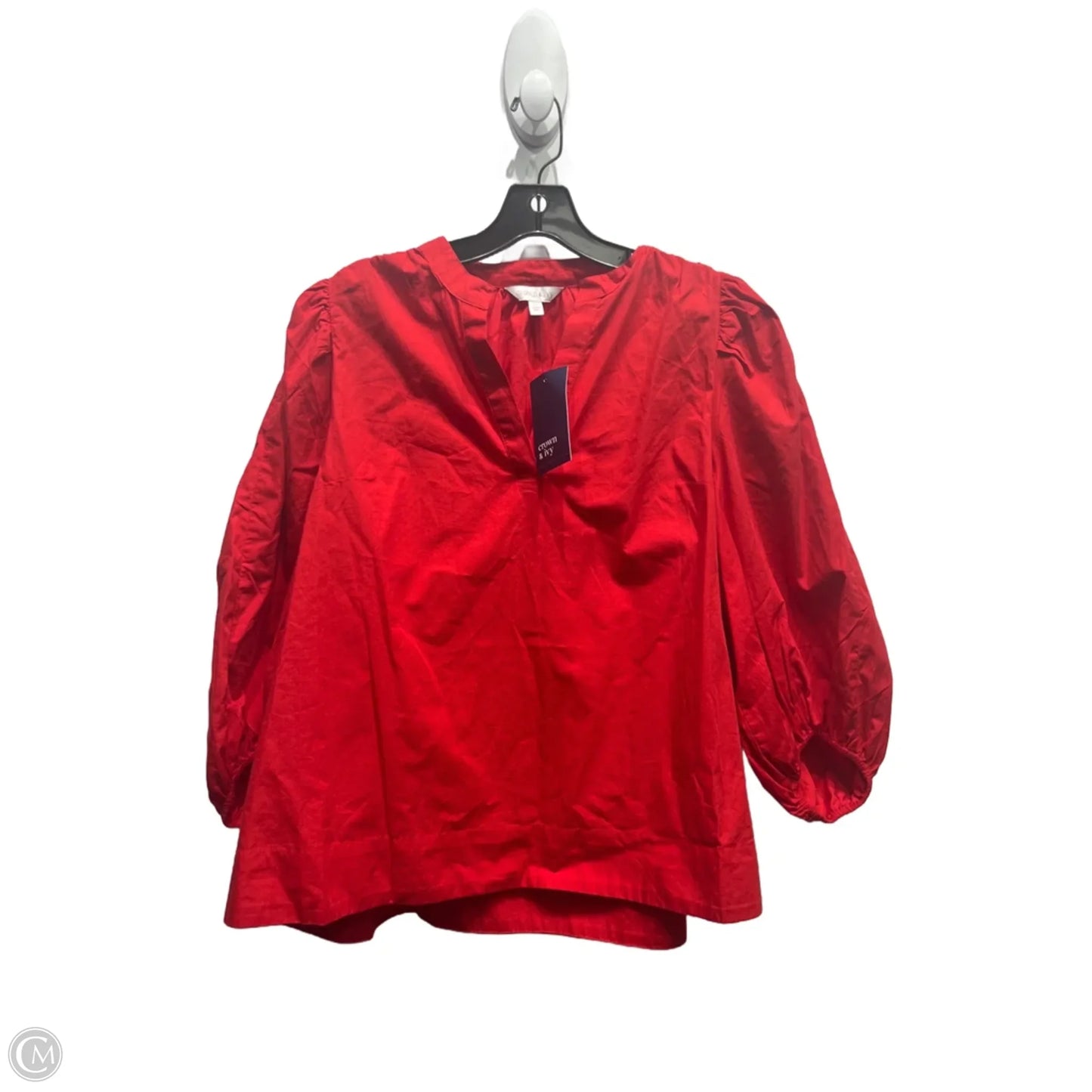 Top Long Sleeve By Crown And Ivy In Red, Size: Xl