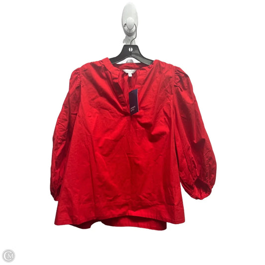 Top Long Sleeve By Crown And Ivy In Red, Size: Xl