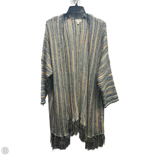 Sweater Cardigan By Pol In Blue & Green, Size: S