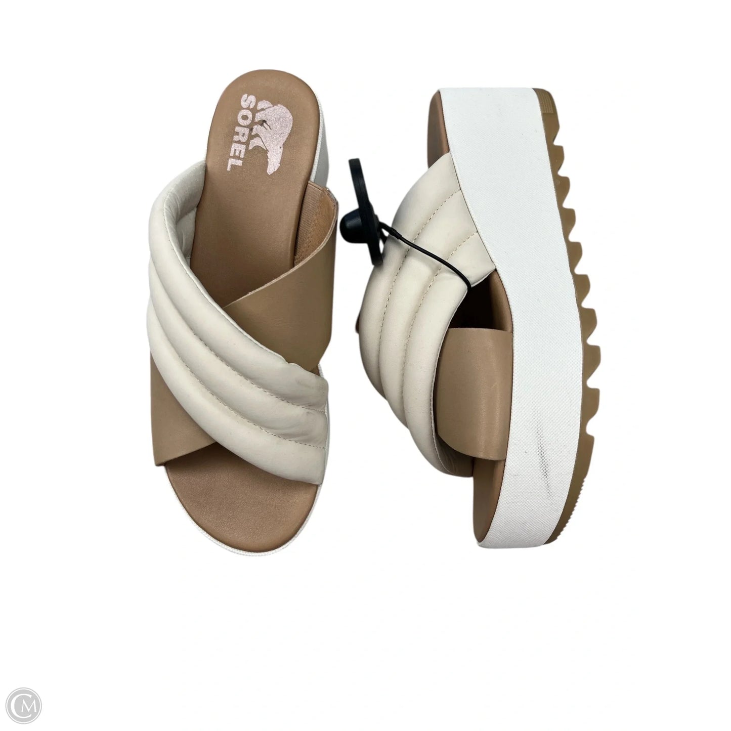 Sandals Heels Platform By Sorel In Cream, Size: 8.5