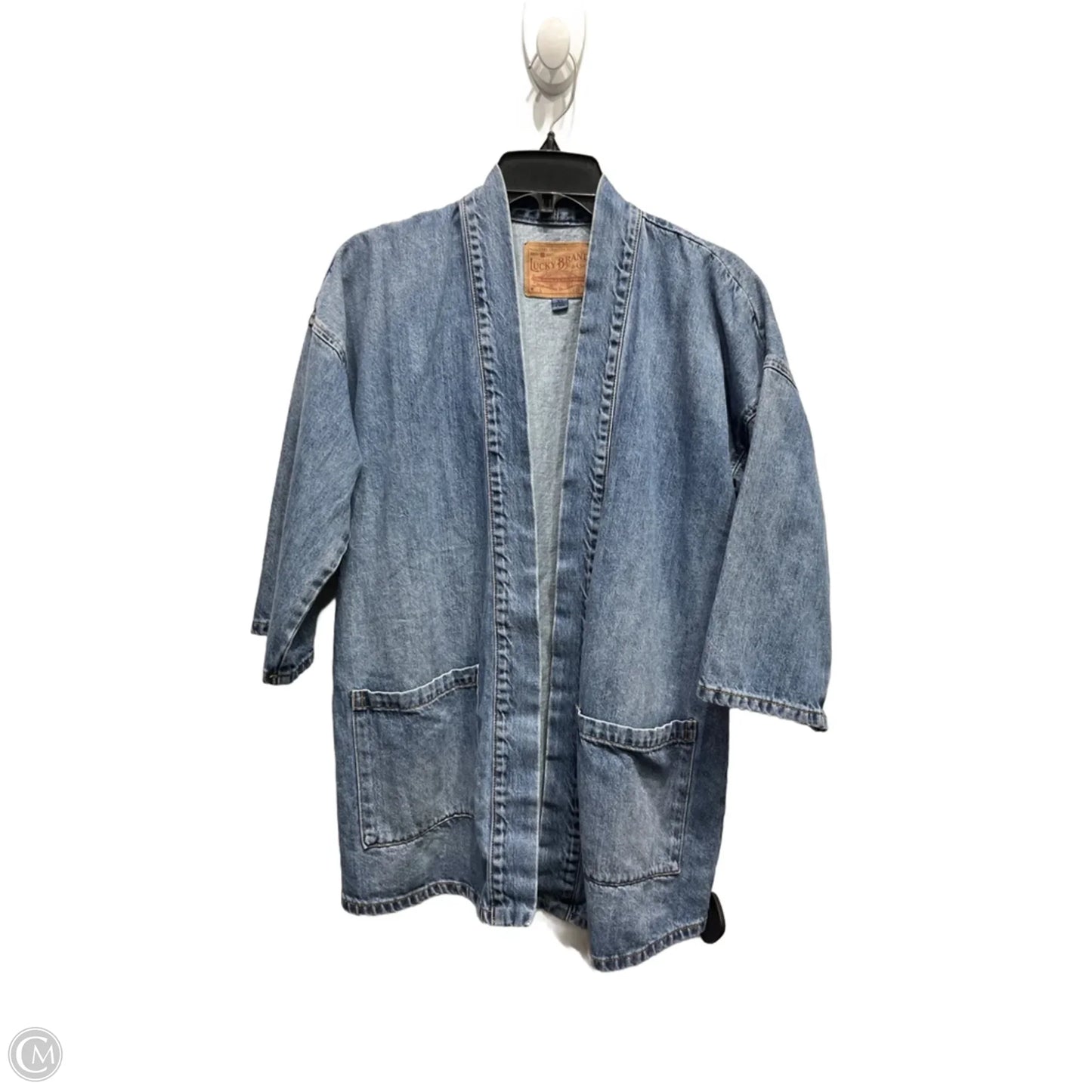 Cardigan By Lucky Brand In Blue Denim, Size: Xs