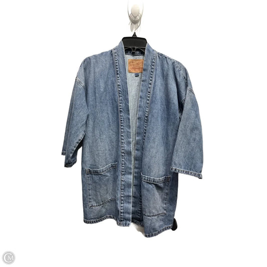 Cardigan By Lucky Brand In Blue Denim, Size: Xs