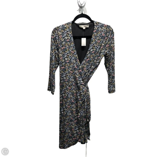 Dress Work By Loft In Black & Blue, Size: Xs