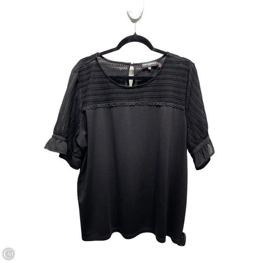 Top Short Sleeve Designer By Karl Lagerfeld In Black, Size: Xl