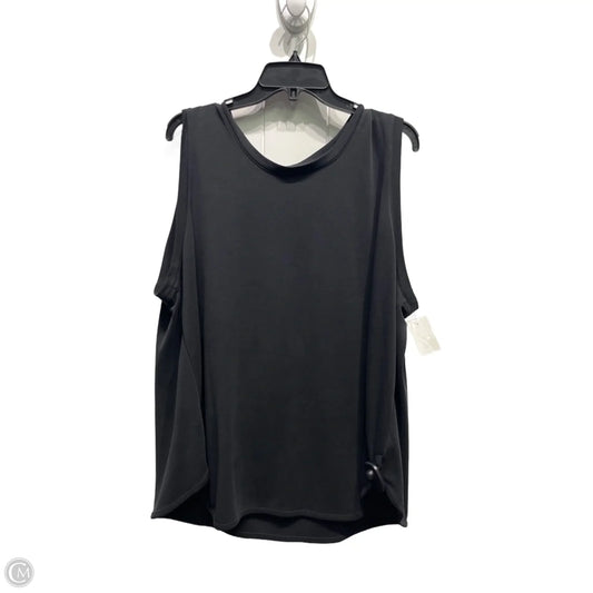 Top Sleeveless Basic By Stylus In Black, Size: 2x