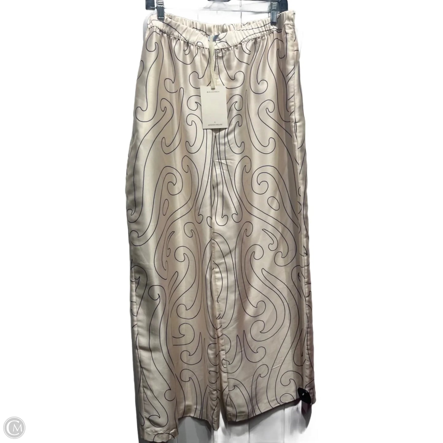 Pants Set 2pc By Antonio Melani In Black & Cream, Size: L