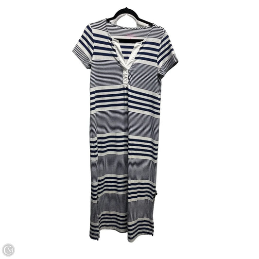 Dress Casual Midi By Vineyard Vines In Blue & White, Size: Xs