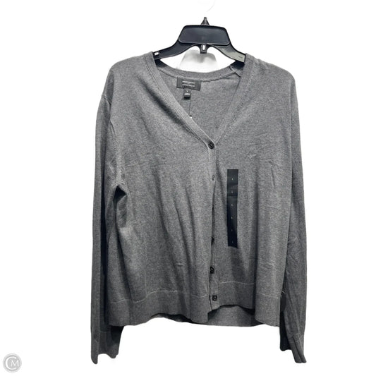 Sweater Cardigan By Banana Republic In Grey, Size: L