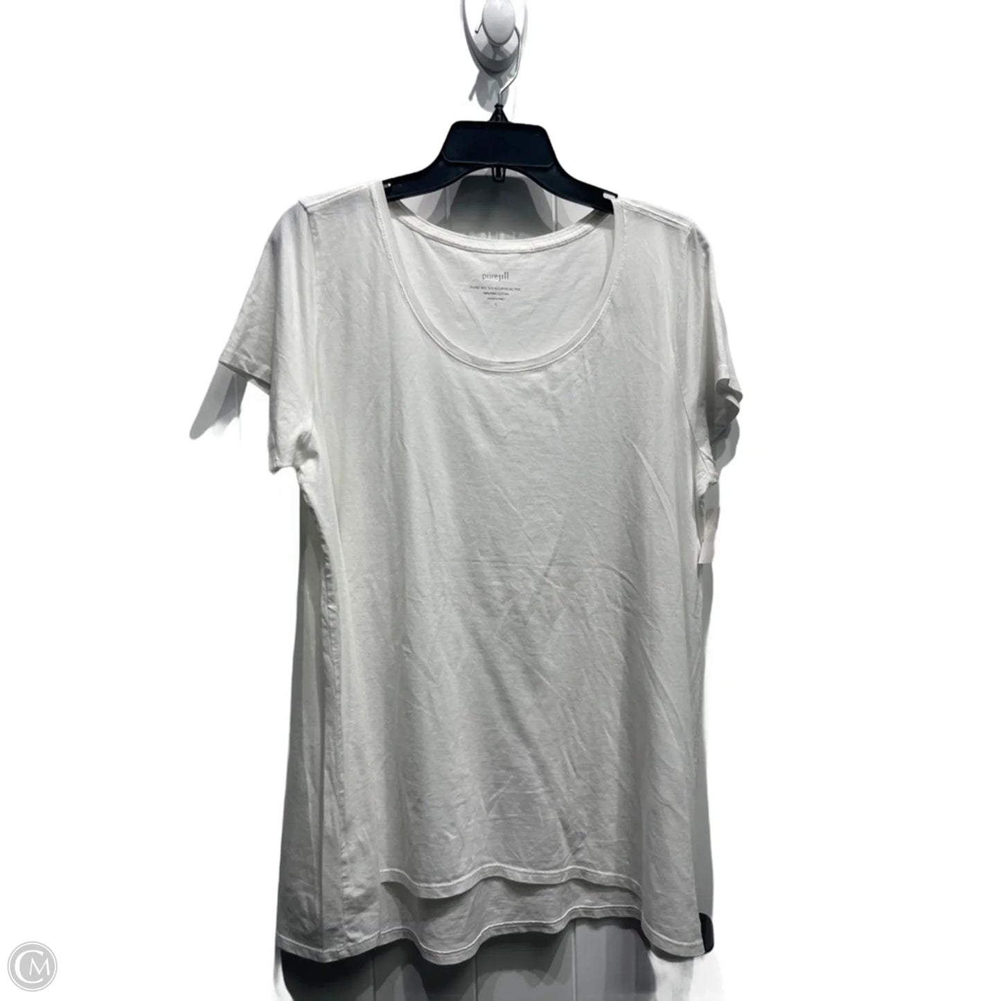 Top Short Sleeve Basic By Pure Jill In White, Size: L