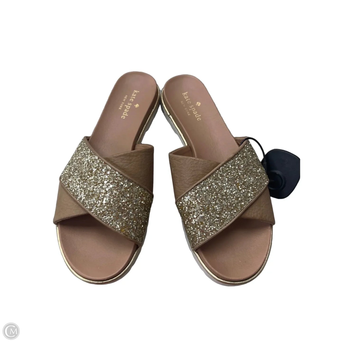 Sandals Designer By Kate Spade In Gold, Size: 8
