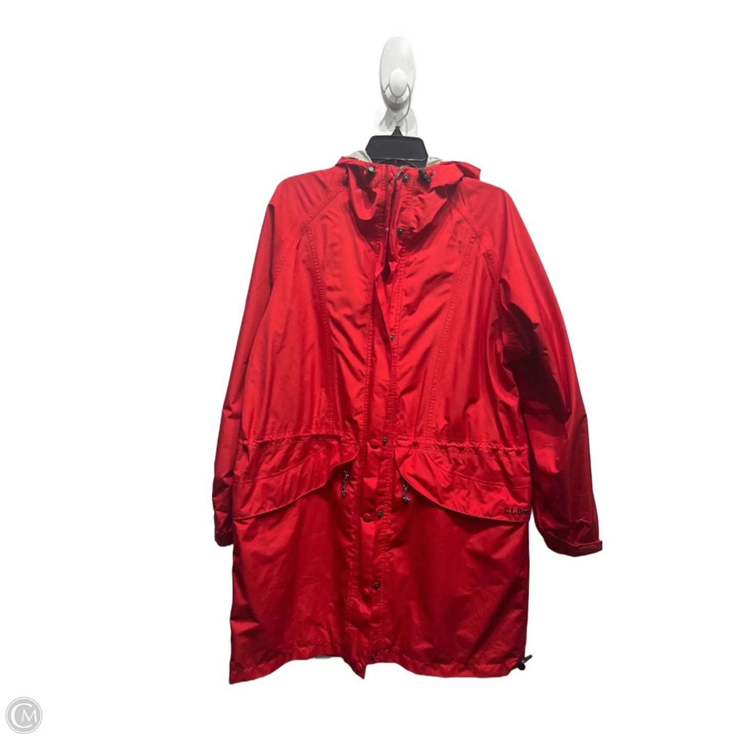 Coat Raincoat By L.l. Bean In Red, Size: L