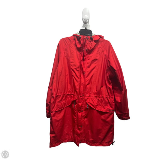 Coat Raincoat By L.l. Bean In Red, Size: L