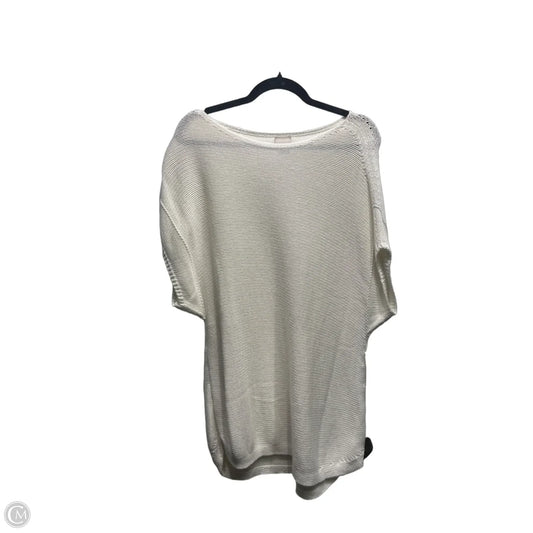 Top Short Sleeve By Chicos In White, Size: Xl