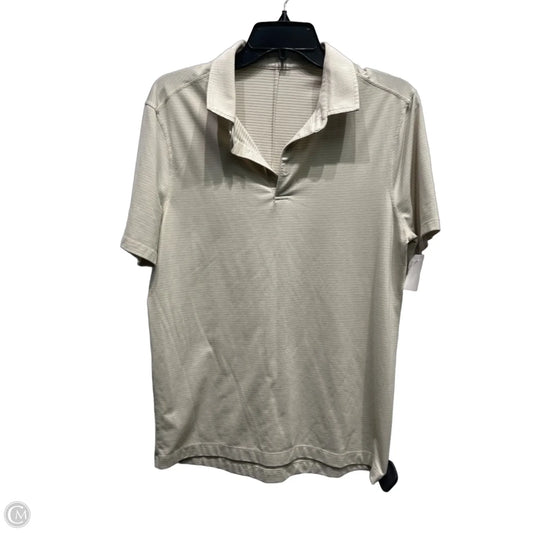 Top Short Sleeve By Lululemon In Tan, Size: M