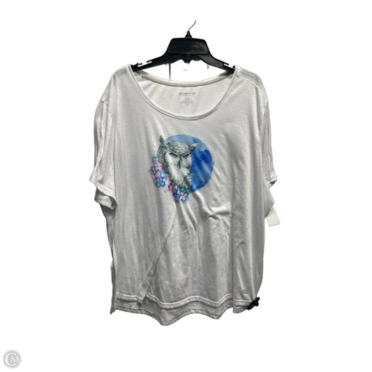 Top Short Sleeve By Reel Legends In White, Size: 3x