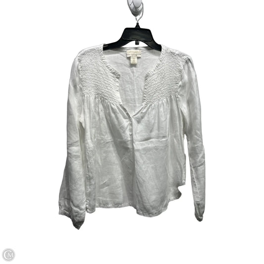 Top Long Sleeve By Cynthia Rowley In White, Size: M