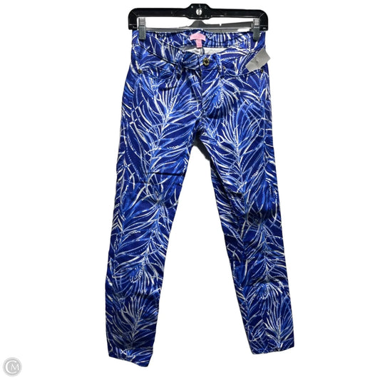 Pants Designer By Lilly Pulitzer In Blue & White, Size: 2