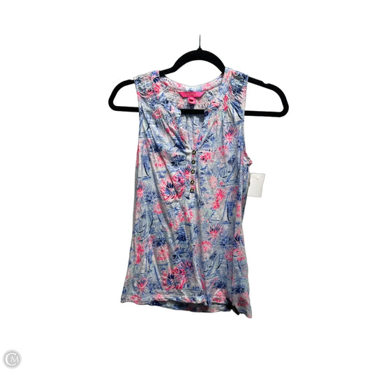 Top Sleeveless Designer By Lilly Pulitzer In Blue & Pink, Size: Xxs