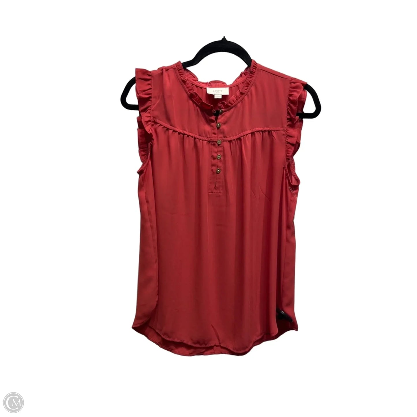 Top Short Sleeve By Loft In Red, Size: M