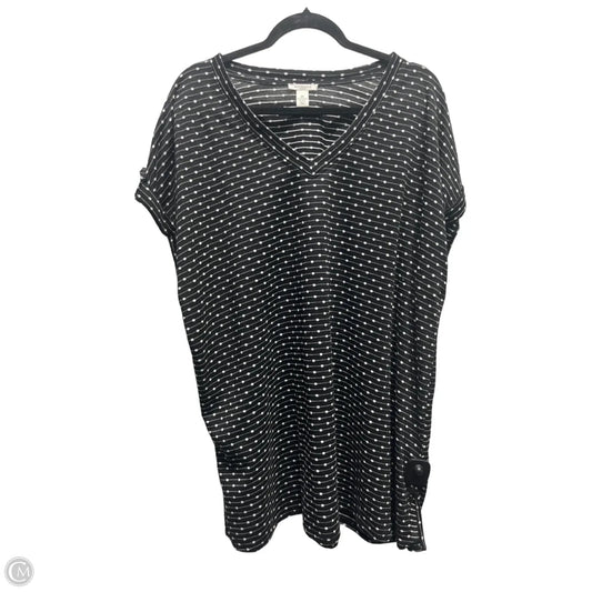 Top Short Sleeve By West Bound In Black & White, Size: 2x