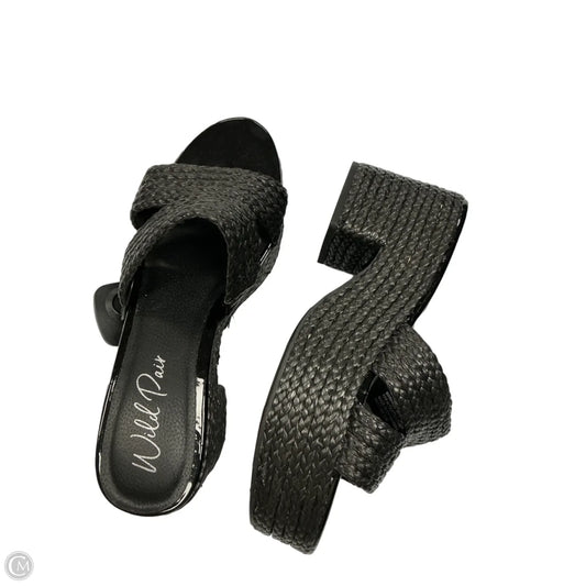 Sandals Heels Platform By Clothes Mentor In Black, Size: 9