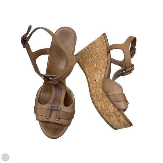 Sandals Luxury Designer By Jimmy Choo In Tan, Size: 8.5