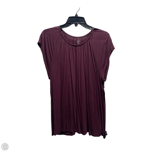 Top Short Sleeve By Loft In Purple, Size: L