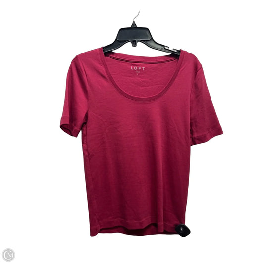 Top Short Sleeve Basic By Loft In Red, Size: L