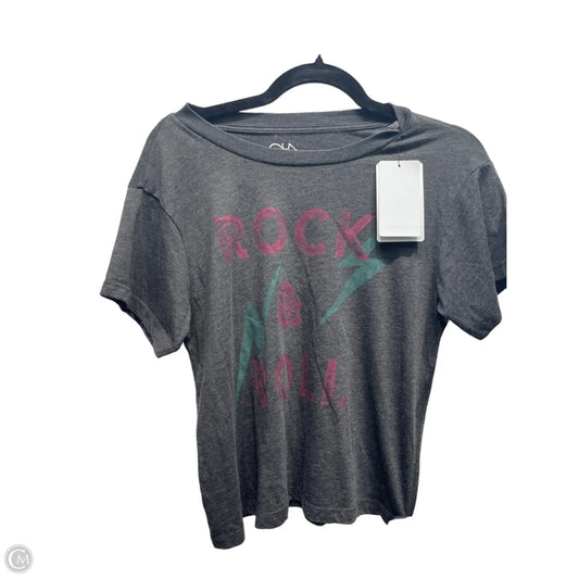 Top Short Sleeve By Chaser In Grey, Size: Xs