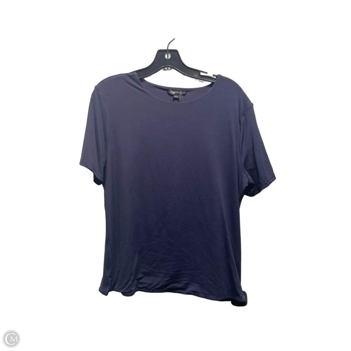 Top Short Sleeve By Charlie B In Navy, Size: Xl