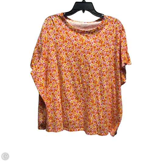 Top Short Sleeve By Old Navy In Orange & Yellow, Size: 2x