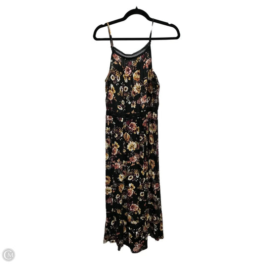 Dress Casual Midi By Eyeshadow In Black & Yellow, Size: M