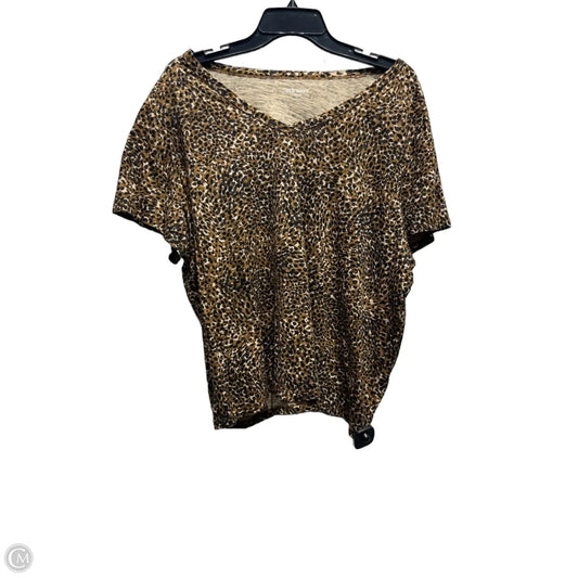 Top Short Sleeve By Old Navy In Black & Brown, Size: Xxl