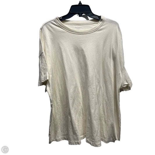 Top Short Sleeve Basic By Old Navy In Cream, Size: Xxl