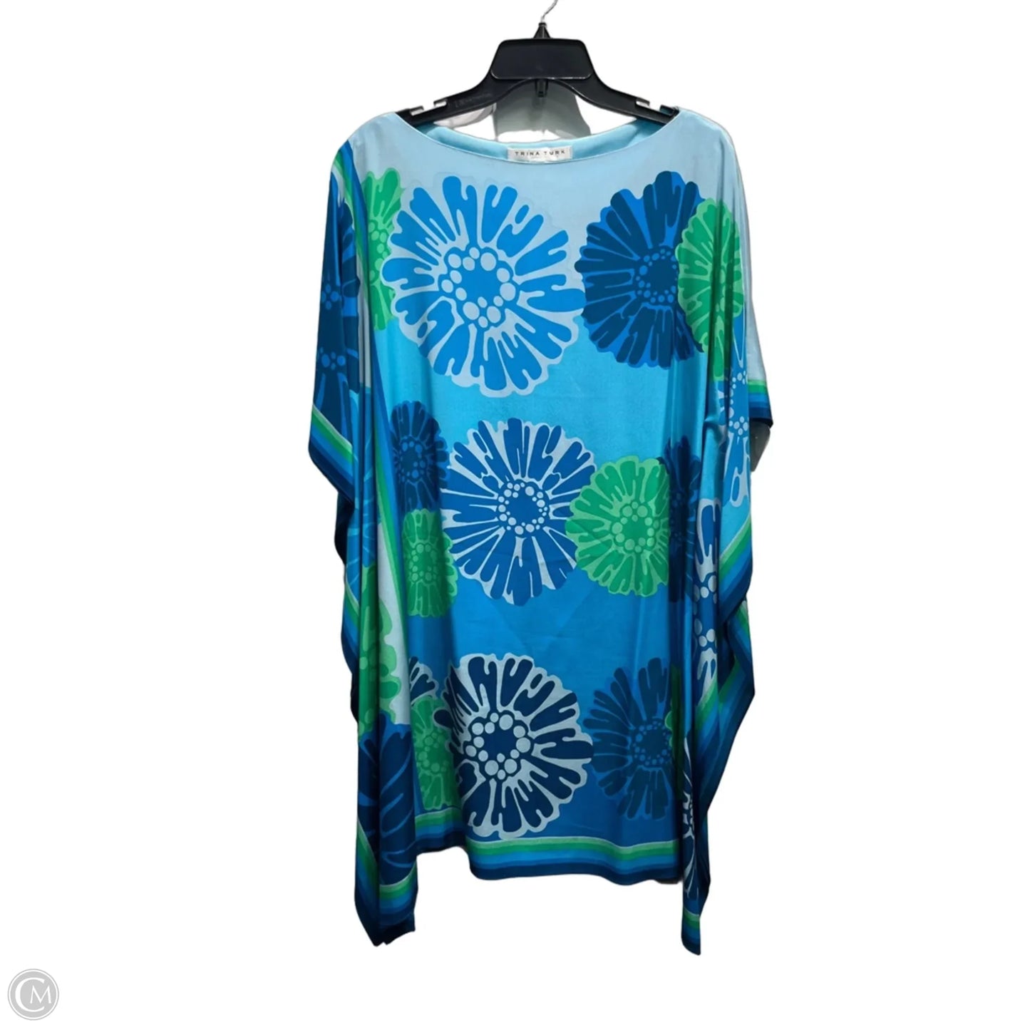 Tunic Short Sleeve By Trina Turk In Blue & Green, Size: Osfm
