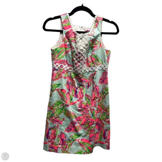 Dress Designer By Lilly Pulitzer In Green & Pink, Size: 2