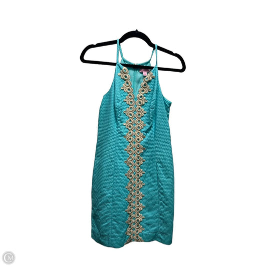 Dress Designer By Lilly Pulitzer In Blue & Gold, Size: 0