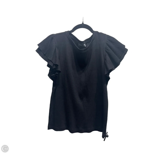 Top Short Sleeve By Loft In Black, Size: Xl